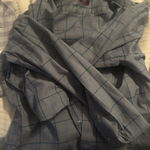 UNTUCKit Men's Gray Plaid Button Down Shirt